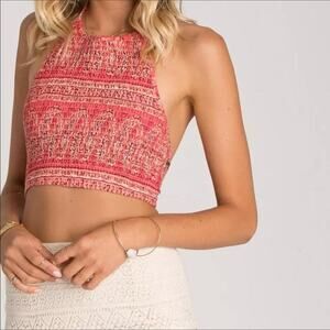 Billabong Smocked Halter Top juniors Large